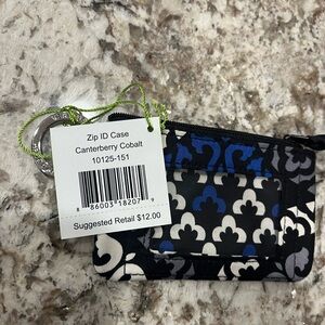 Vera Bradley Canterbury Cobalt Key & Card Holder Retired